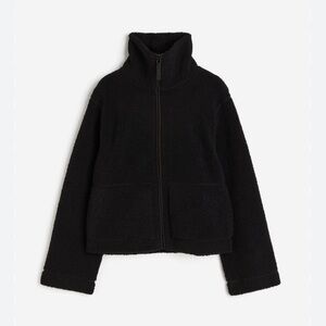 H&M Black Teddy Jacket, EUC